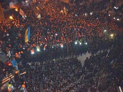 Вторая попытка разгона Майдана в Киеве. Фото из фейсбука Олега Пвнфилова