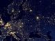 Европа и европейская часть России - вид из космоса ночью. Источник: infokart.ru