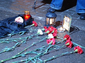 Пикет памяти убитых Маркелова и Бабуровой. Фото: Собкор®ru