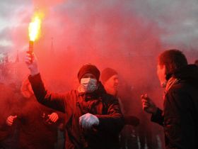 Беспорядки на Манежной площади. Фото с сайта forum.inosmi.ru