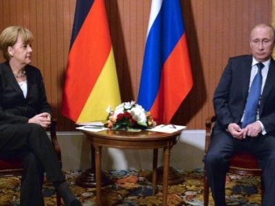 Встреча Ангелы Меркель и Владимира Путина. Фото: AFP