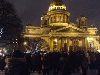 Народный сход в защиту Исаакиевского собора, 13.1.17. Источник - www.facebook.com/profile.php?id=100002947294943