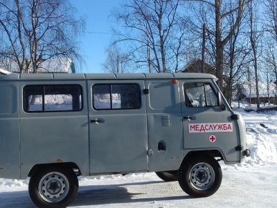 Авто для перевозки больных и трупов в селе Умба. Фото: Новая газета