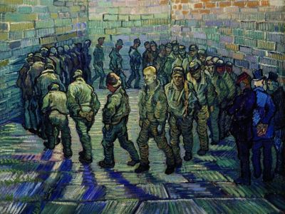 В.Ван Гог, "Прогулка заключенных" (фрагмент): artrue.ru