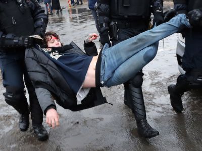 Акция в поддержку Алексея Навального в Санкт-Петербурге 23 января. Фото: Александр Демьянчук/ТАСС