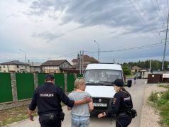 Задержание Марины Овсянниковой. Фото: Womanwithposter / Telegram